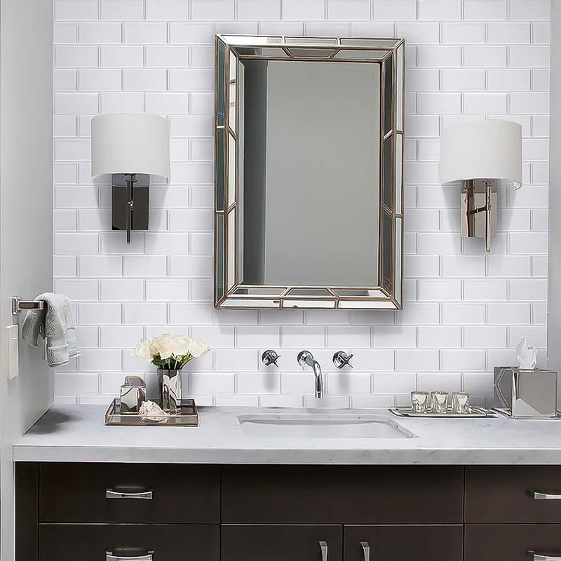 3D водостойкая самоклеящаяся плитка настенная наклейки на стену для кухни