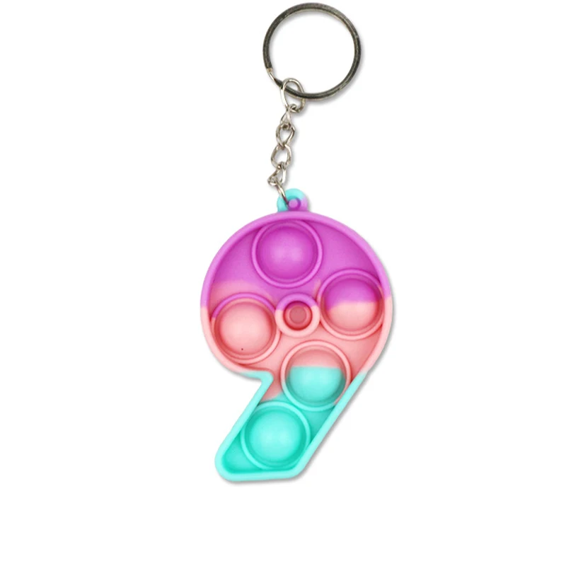 new pop its 26 letters spelling bubble music keychain fidget toys parent child interactive educational toys free global shipping