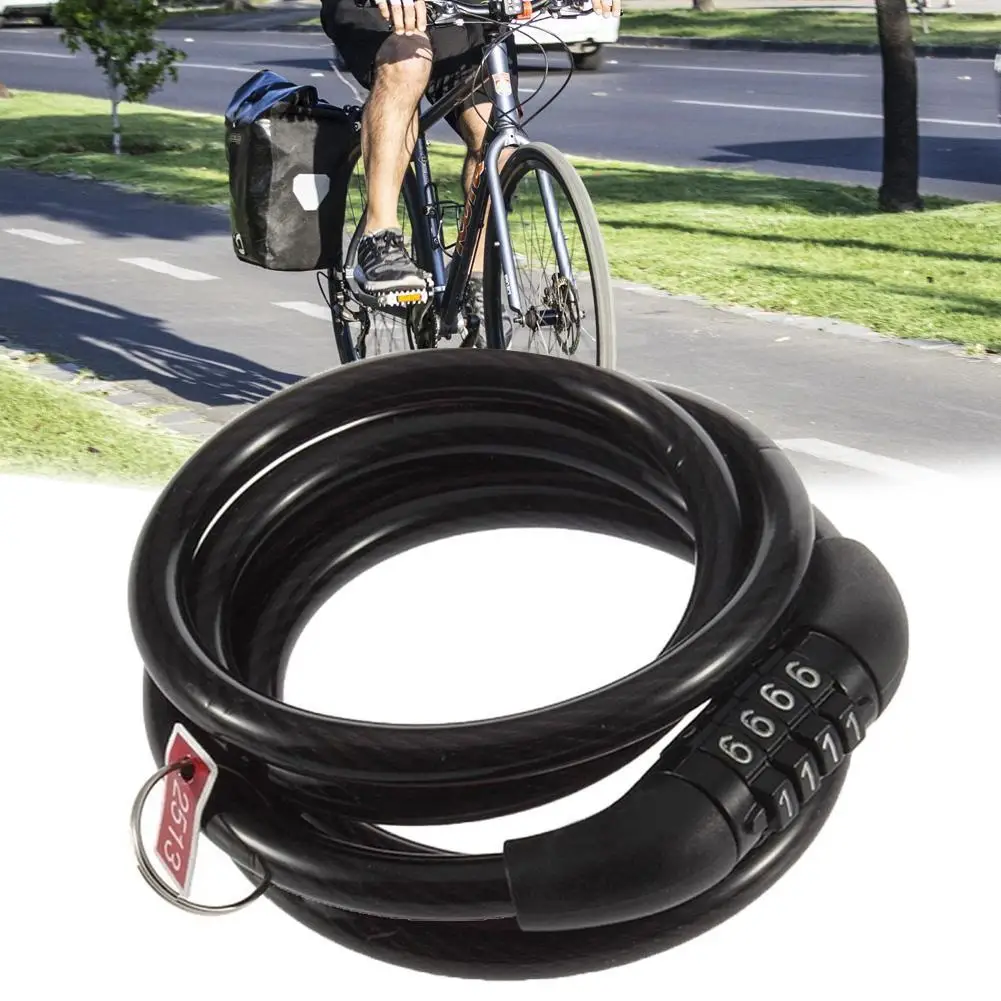 

Mountain Bike Bicycle 4 Digit Combination Password Anti-theft Security Lock