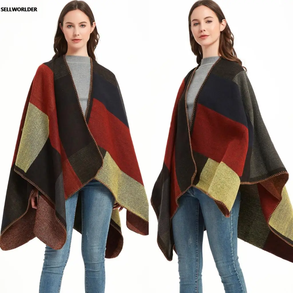 Женские зимние сапоги Новинка Одежда в клетку Женская Slash шаль акриловый плащ
