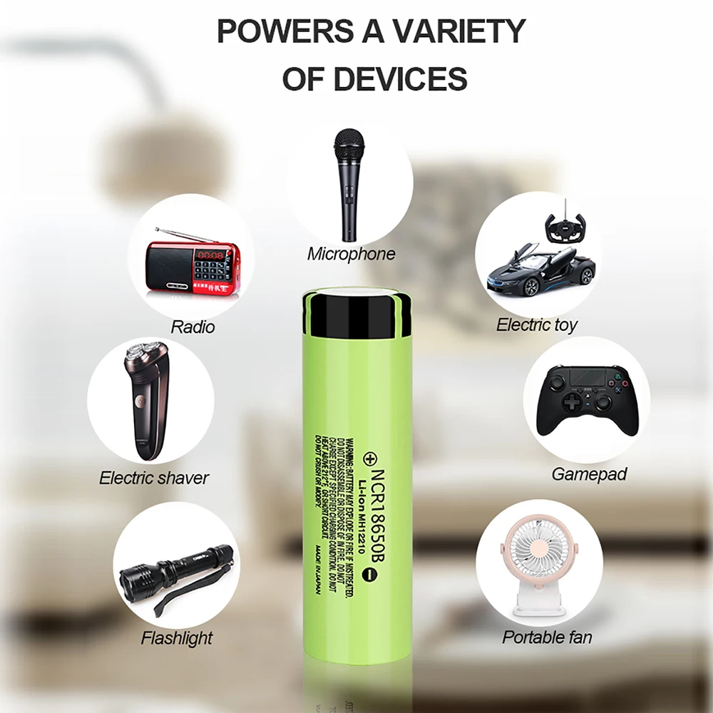 Новинка 100% оригинальный литиевый перезаряжаемый аккумулятор 18650 NCR18650B 3 7 в 3400 мАч