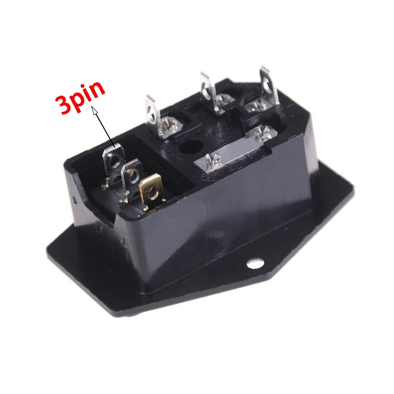 Free Shipping 1pcs Hot 10A 250V Inlet Module Plug Fuse Switch Male Power Socket 3 Pin/4pin IEC320 C14 New | Обустройство дома