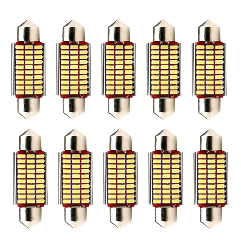

20 шт. C5W Led 3014 Canbus внутренние светильники 31 мм 36 мм 39 мм 41 мм гирлянда купольные светильники для чтения DC12V
