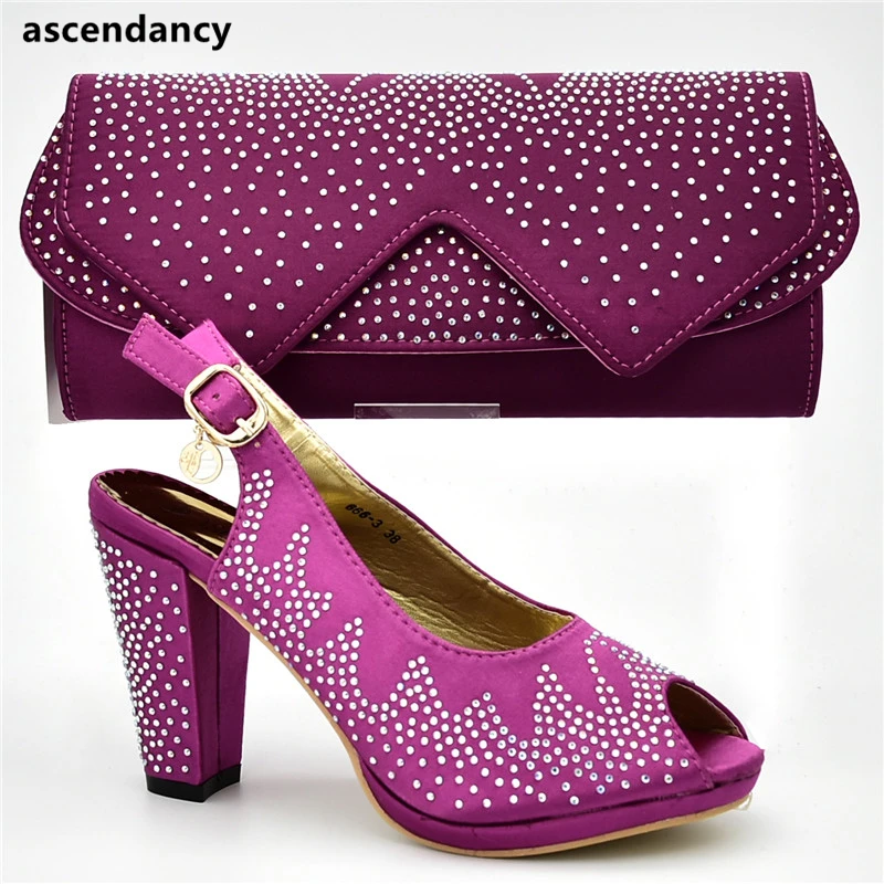 N/комплект из туфель и сумочки в африканском стиле Итальянский комплект