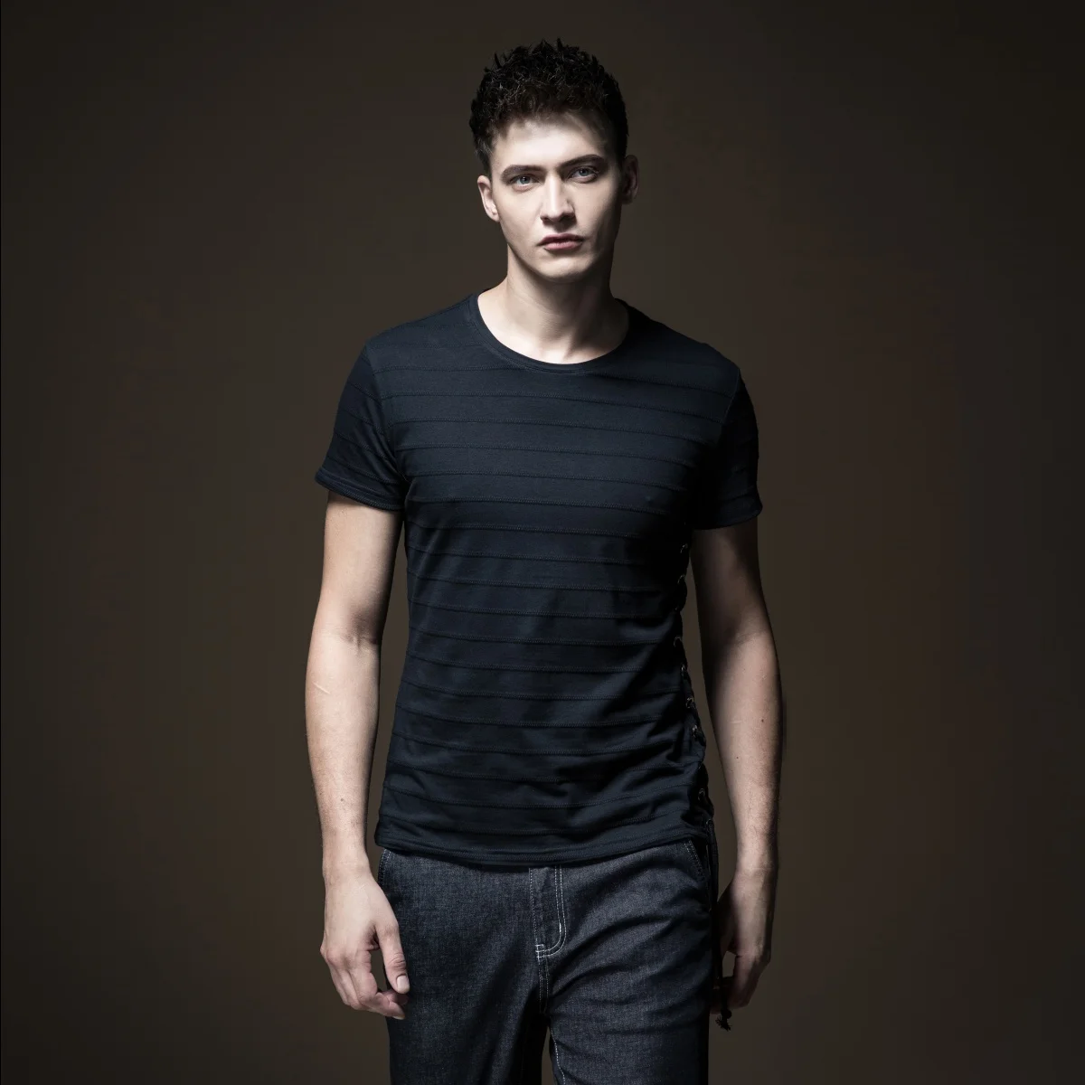 Pinli 2020 летняя новая распродажа со скидкой с круглым вырезом 100% хлопок однотонная