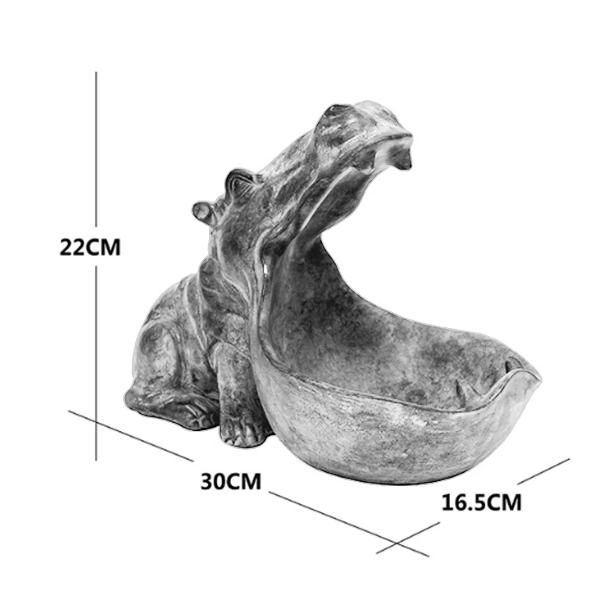 Большая резиновая фигурка Hippopotamus для украшения дома офиса отеля настольная животное современное ремесло гиппопотамус декоративная статуэтка