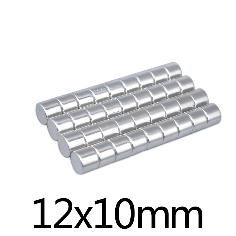 

10/20/50PCS 12x10 mm Super Powerful Strong Magnetic Magnets Permanent Neodymium Magnets 12x10mm Small Round Magnet 12*10 mm