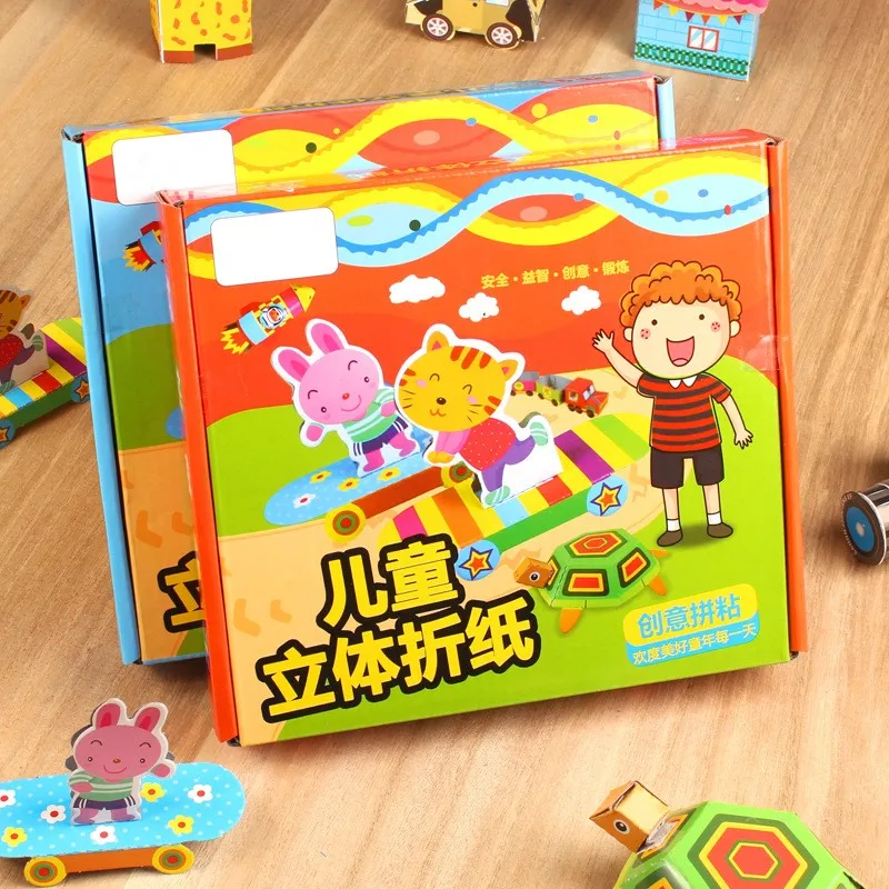 1 Box Of Origami Children's Toys Manual DIY Stereoscopic Folding Paper Cartoon Model 72 Patterns For Kids Educational Toy Set | Дом и сад