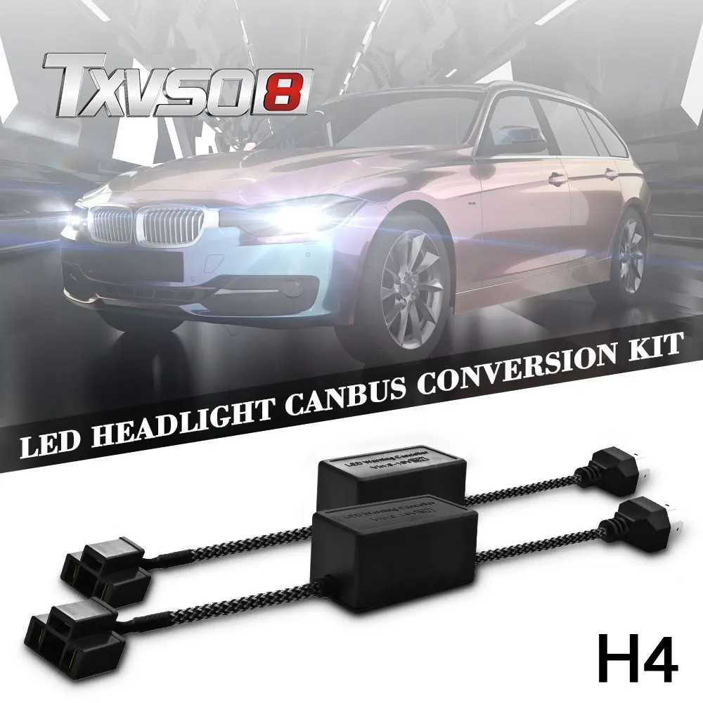 

Комплект для преобразования H4 HID светодиодная фара Canbus без ошибок, резистор против мерцания декодер компенсатора (2 шт.)