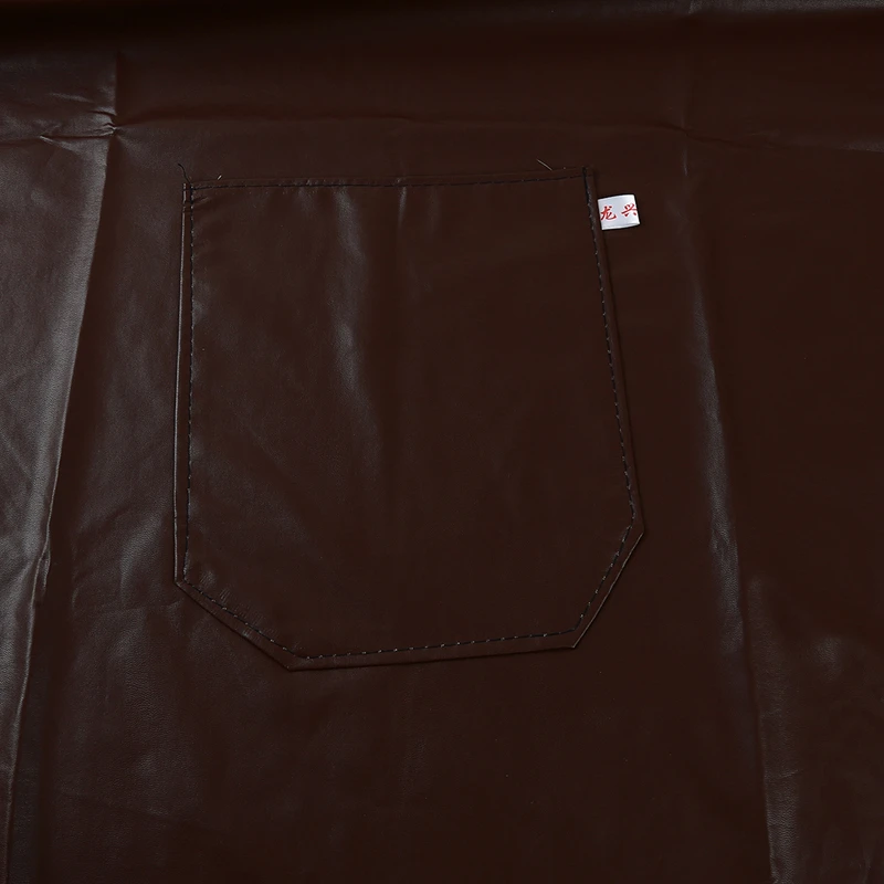 

New Unisex Aprons Dresses Restaurant Home Kitchen For Pocket Cooking Soft Leather Waterproof And Oil Resistant Long Sleeve Apron