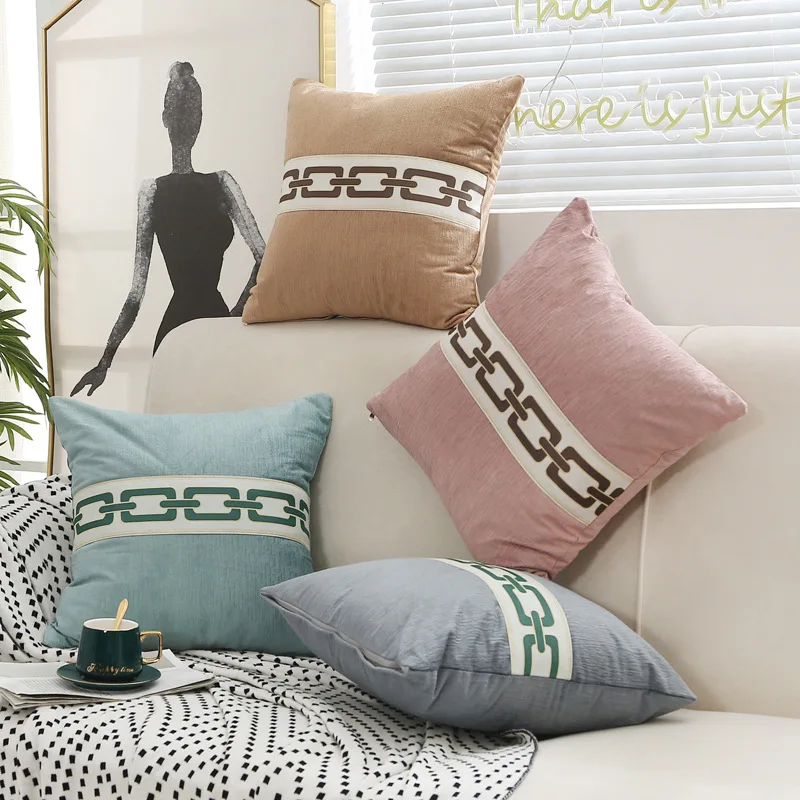 

Роскошные рождественские Чехлы для подушек с вышивкой и цепью, чехол для дивана, наволочки, декоративные домашние подушки 45x45 см