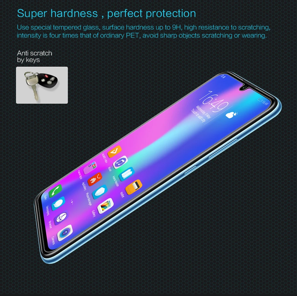 Huawei Honor 10 облегченное Закаленное стекло протектор экрана Nillkin 9H жесткий прозрачный защитное стекло на huawei P Smart Nilkin