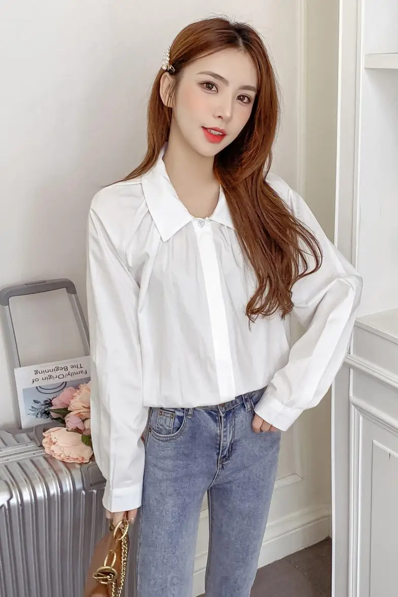 COIGARSAM Повседневная рубашка с длинным рукавом женские топы новые весенние