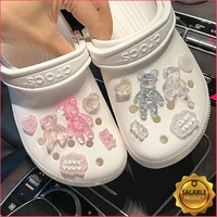 rhinestone bears croc charms designer diy animal shoes party decaration accessories for croc jibs clogs kid women girls gifts