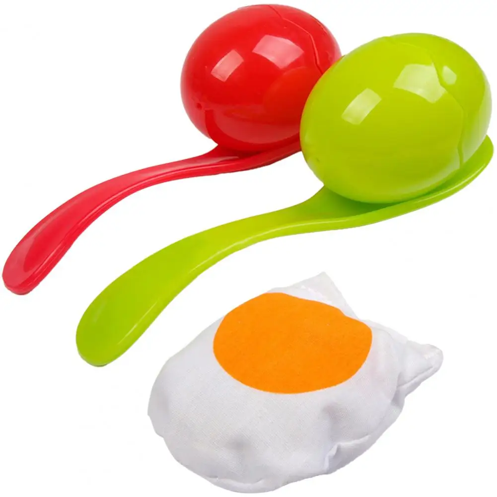 1Set huevo cuchara juego huevos juegos corriendo sensorial formaci&oacute;n conjunto cucharas con huevos carrera educativa multifunci&oacute;n juego детские игрушки-4