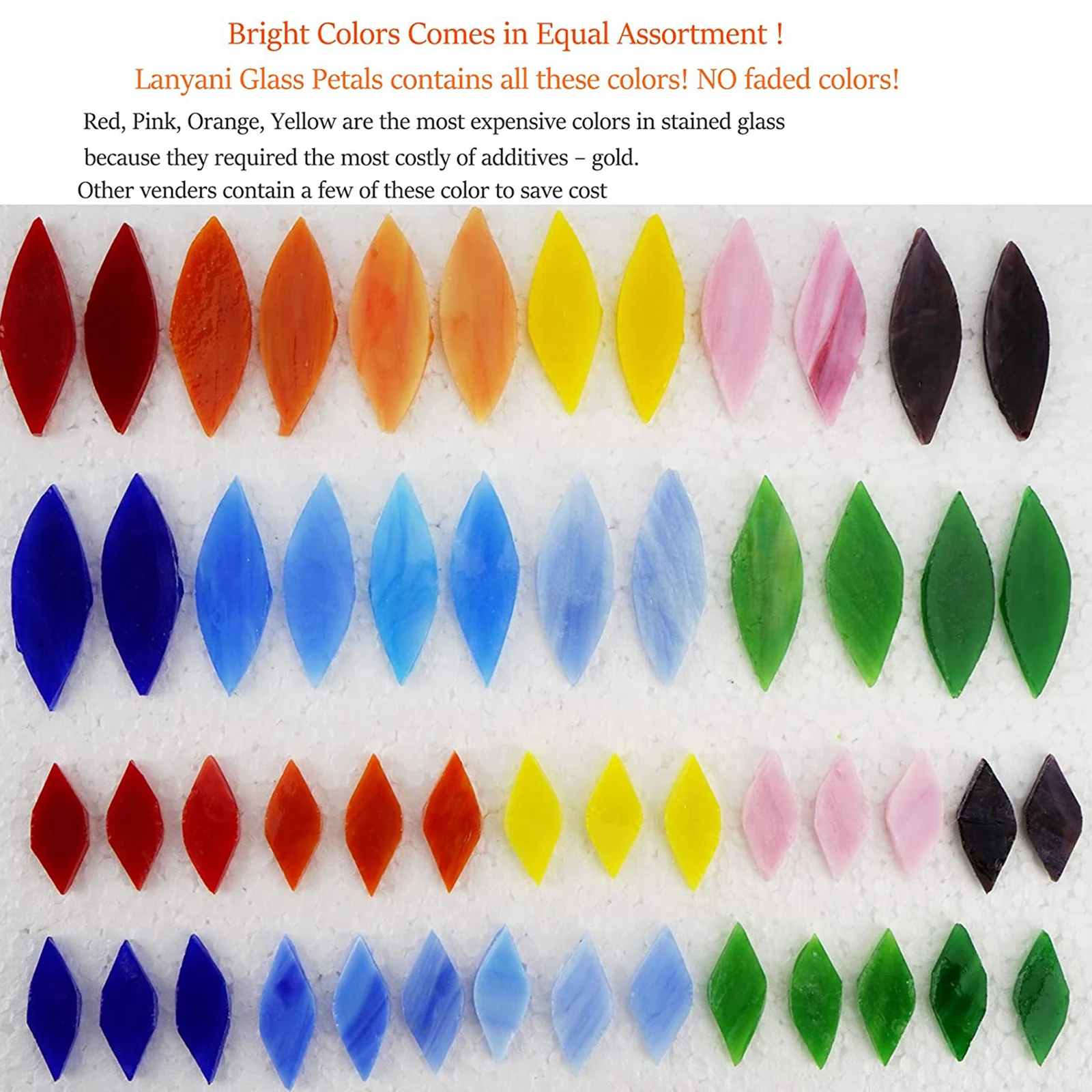 100 шт. разноцветные Лепестковые мозаичные плитки для художественных украшений |