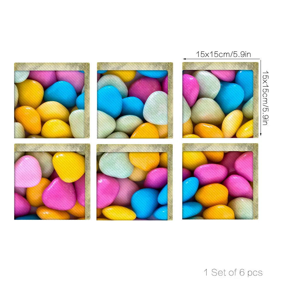 6 шт./компл. карамельные наклейки для протектора безопасные Нескользящие