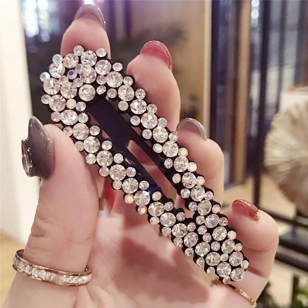 

1PC Fashion Korea Water Drop Crystal Rhinestones Hair Clips Girls Hairpins Geometric beauty Hairgrip Women Barrette Hair Acces