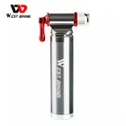 Портативный велосипедный насос WEST BIKING, ультралегкий велосипедный насос из алюминиевого сплава с CO2