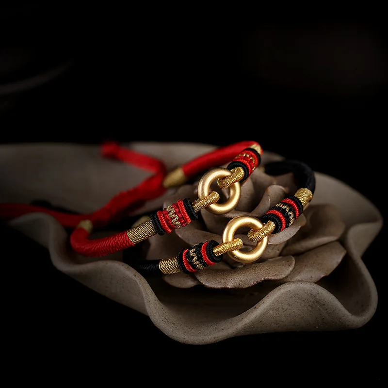 

Fashion new product safe buckle woven bracelet handmade blessing men and women models hand rope hot sale