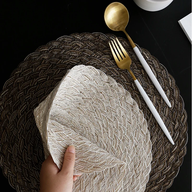 Простые круглые однотонные коврики из ПВХ в японском и южнокорейском стиле