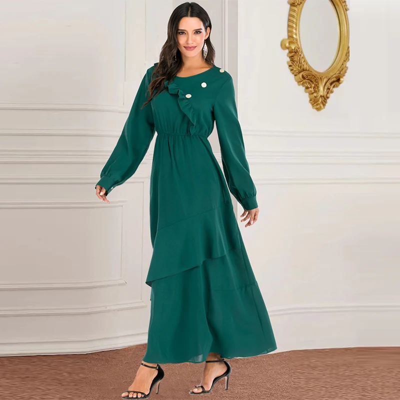 Мусульманское платье большого размера на Ближнем Востоке с неровной строчкой