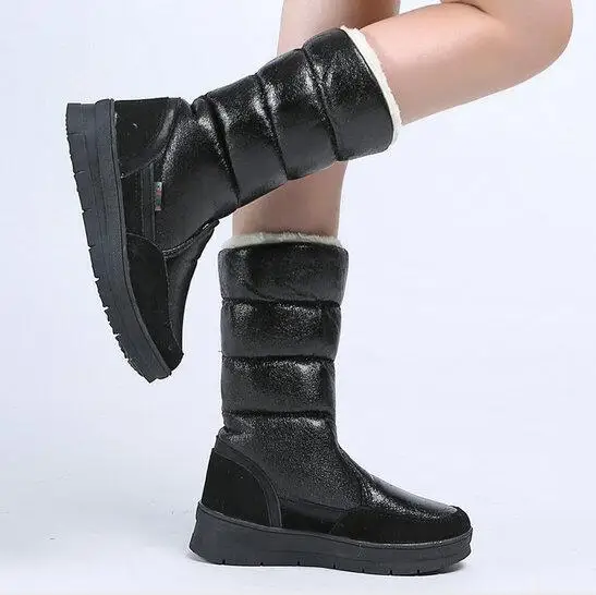 Высокие сапоги женская зимняя обувь Женская стильная серебристого цвета модная