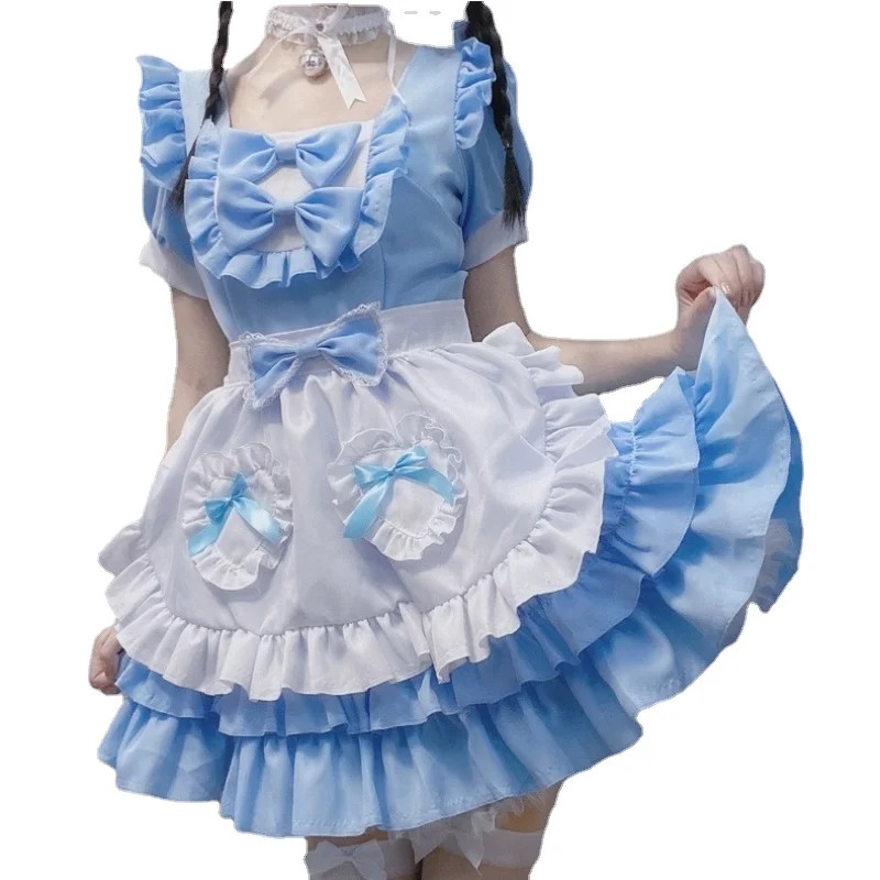 

Cosplay Japanese Soft Sister Maid Dress Pure and Lovely Pink Maid Uniform Suit Role Play Anime Cosplay Costumes