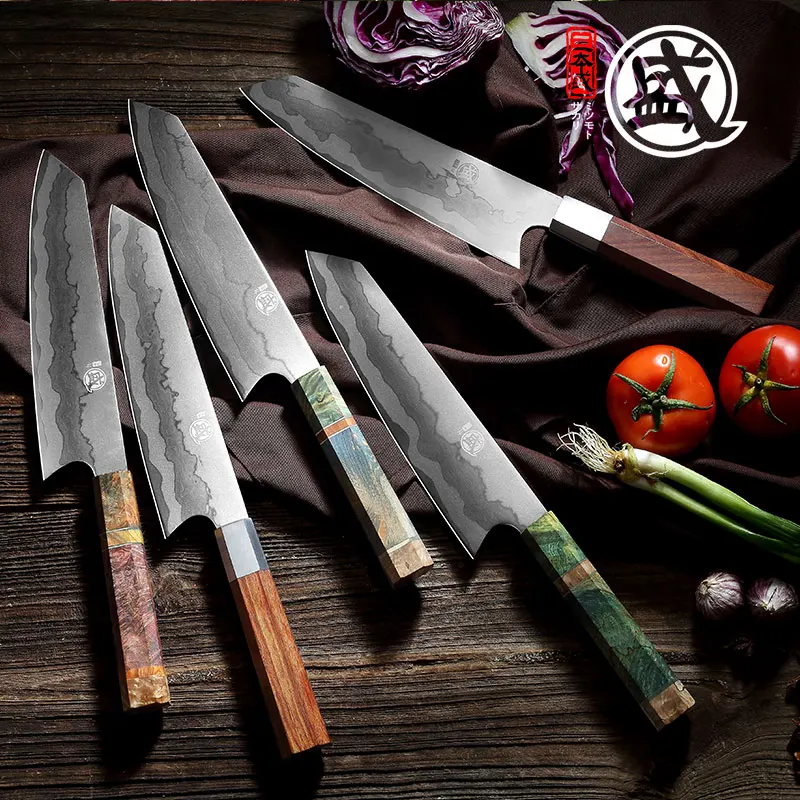 MITSUMOTO SAKARI 8 дюймов Дамасская сталь Kiritsuke нож японский ручной работы ножи