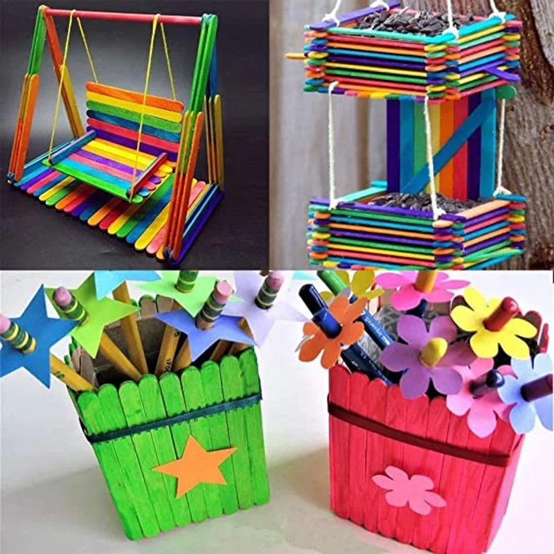 

400 Colorful Craft Sticks Suitable for Handmade Crafts and Creative DIY Design