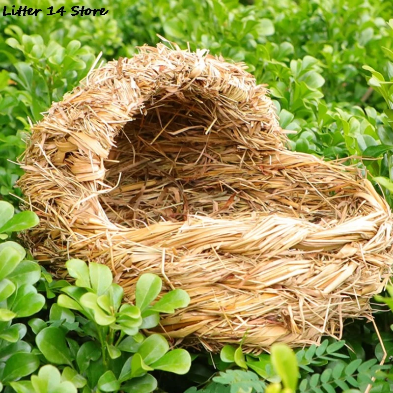 1 шт. Птичье гнездо клетка для птиц естественная трава корзина яиц птицы дом