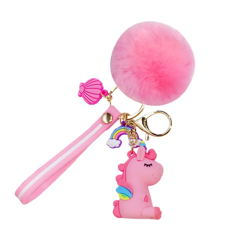 

2021 New Product Autumn and Winter Unicorn Plush Cartoon Doll KEYCHAIN Student Bag Key Pendant Creative Gift Accessories