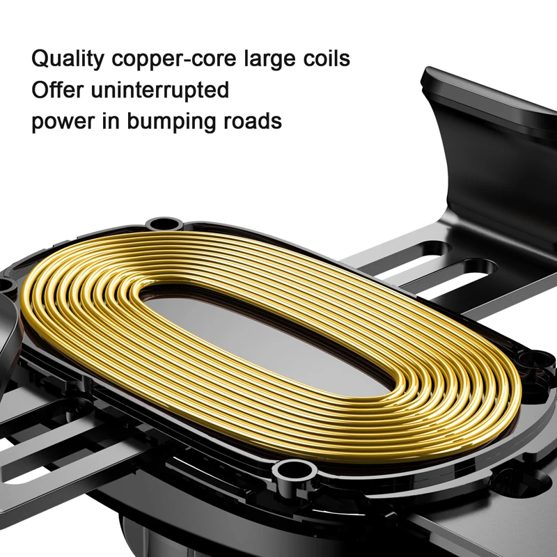 Автомобильное беспроводное зарядное устройство Baseus Qi для iPhone 11 Pro XS Max X 10 Вт