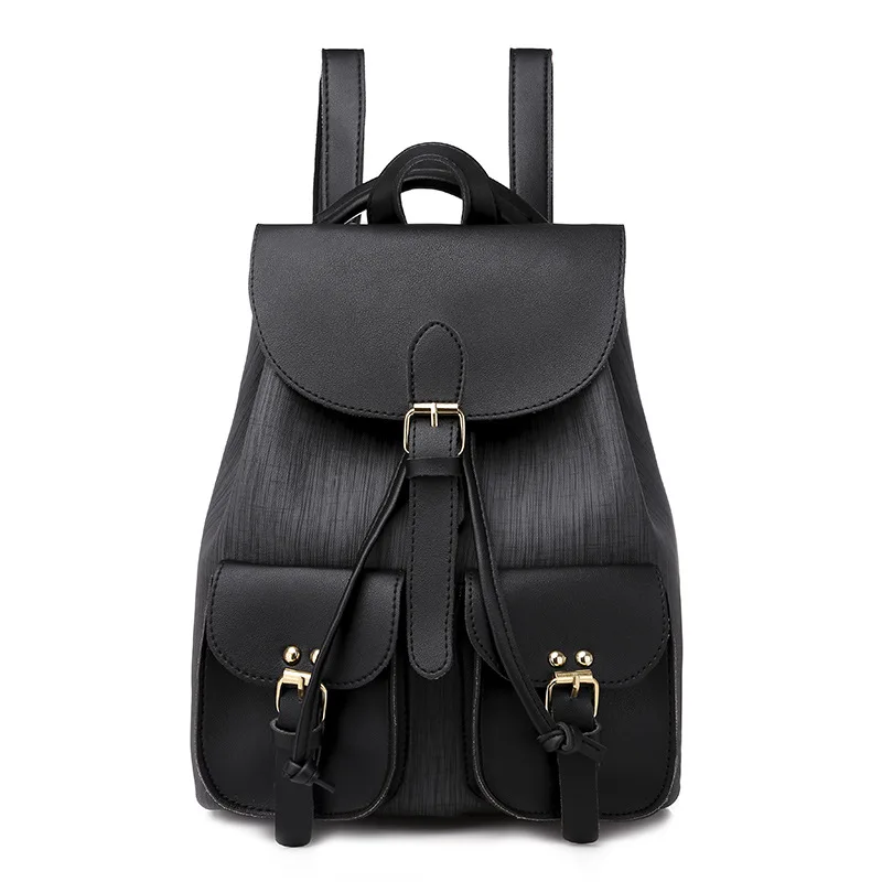 

Women Leather Backpack Bolsas Mochila Feminina Large Girls Schoolbag Travel Bag School Backpacks Candy Color