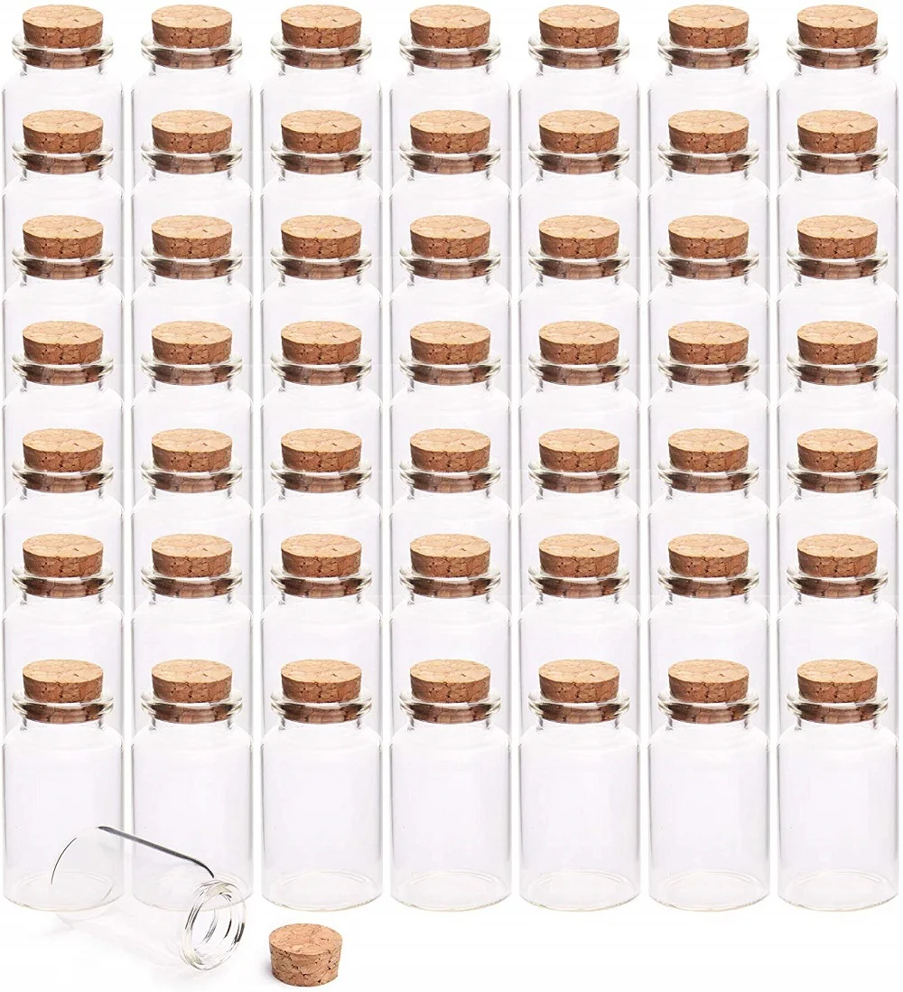 50 шт. мини бутылки с пробковой пробкой стеклянные банки идея для свадьбы