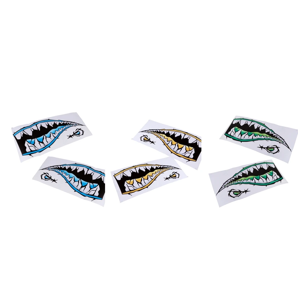 MagiDeal 2 шт. большая 3D Акула зубы наклейка в форме губ каяк рыболовная лодка