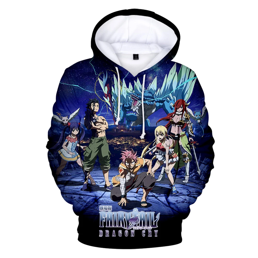 Модные креативные Fairy Tail толстовка с капюшоном длинным рукавом кофты мужская