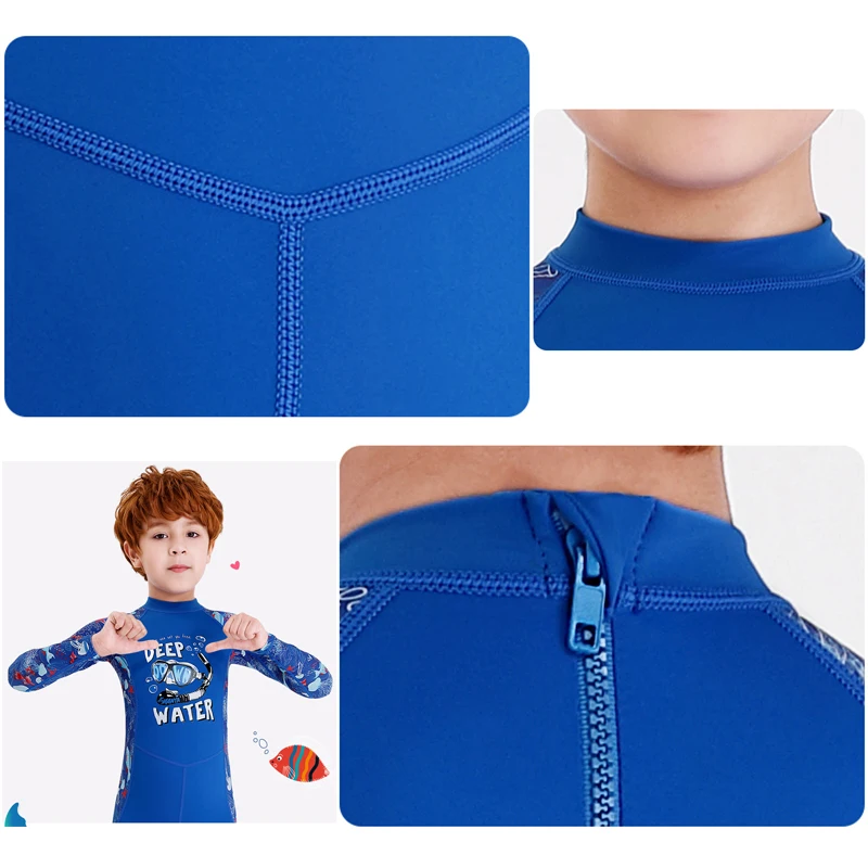 Погружение парус UPF 50 + Дайвинг кожи рашгарды детей Цельный купальник для девочек