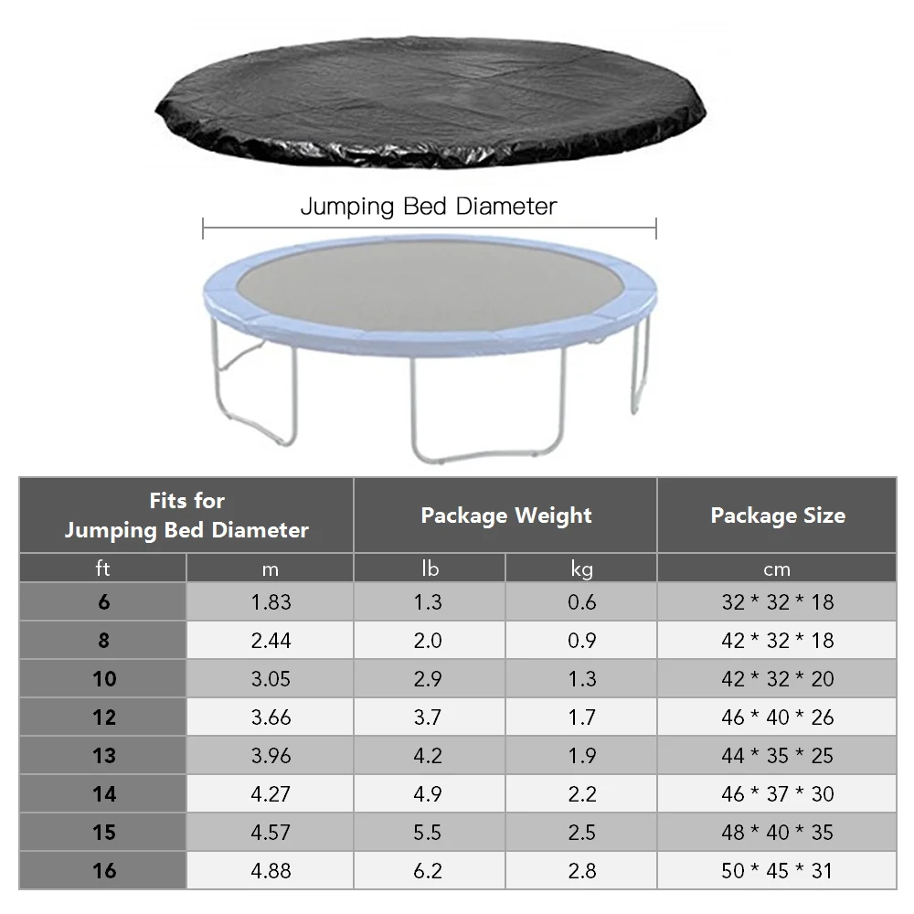 

Jumping Bed Round Cover Protective Rain Cover Jumping Bed Sun Shade