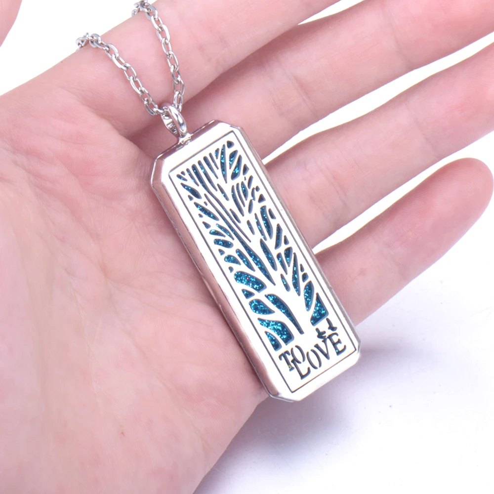 Квадратное женское ожерелье из нержавеющей стали ювелирные изделия духи кулон