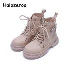 Осенние детские ботинки, детская черная обувь, мотоциклетные ботинки в римском стиле для маленьких девочек, брендовая модная обувь для мальчиков, повседневные ботильоны, школьная обувь