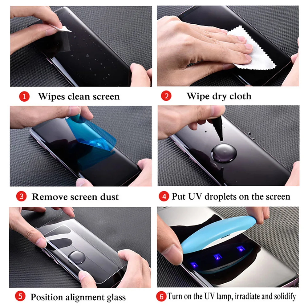 3D УФ Nano закаленное Стекло для LG V30 V40 ThinQ полностью наклеиваемая поверхность