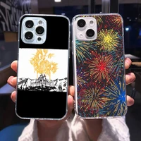 fireworks festival new year phone case transparent for iphone 13 12 11 mini pro x xr xs max 6 6s 7 8 plus se cover funda