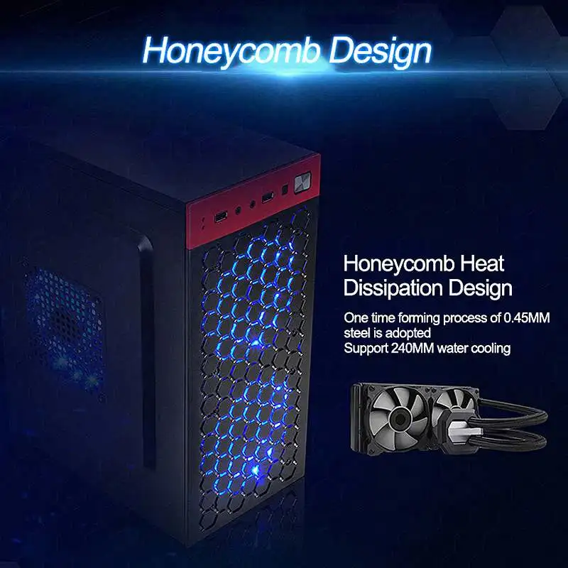 Мини-Чехол MicroATX ITX для компьютера соты настольный игровой компьютер башни