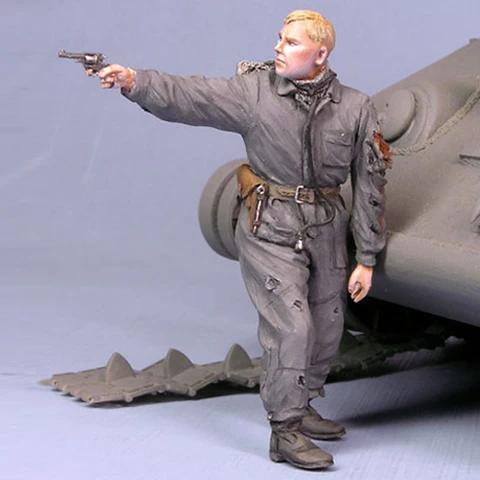 1/35 Набор для моделирования из смолы фигурка поврежденного солдата (без