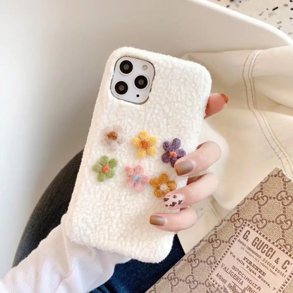 Новый шерстяной фетровый цветочный чехол для телефона iPhone 11 11pro 11Pro max 6s 7 8plus x xs xr
