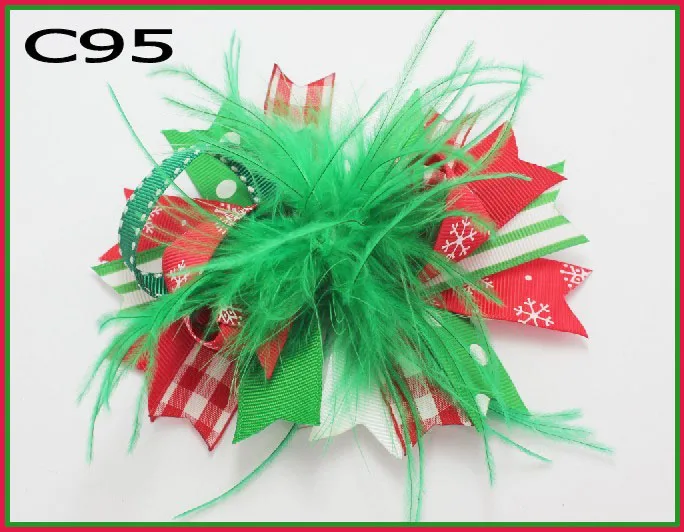 Бесплатная идентификация 300 шт. рождественские банты для волос конфеты бант