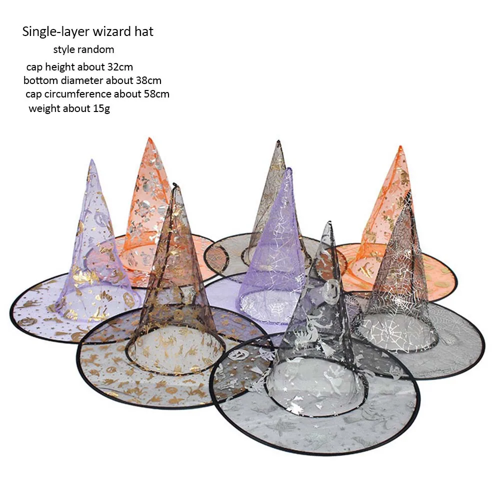 Детская шляпа ведьмы на Хэллоуин черный плащ-накидка злой вечерние украшение для