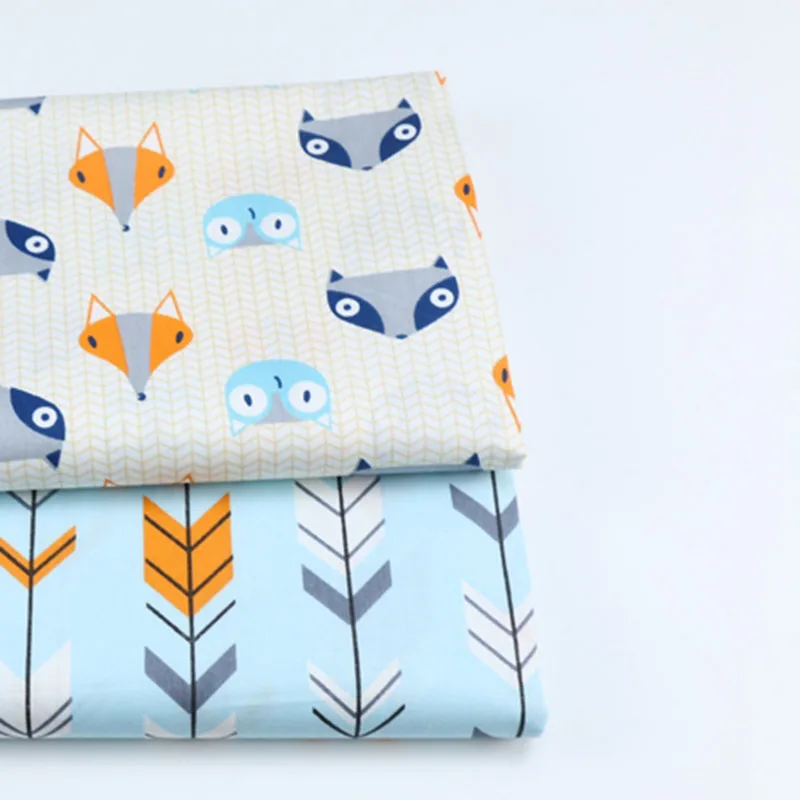 DIY 1 шт./лот Животное мультфильм лиса голова узор саржевая вышитая скатерть ткань