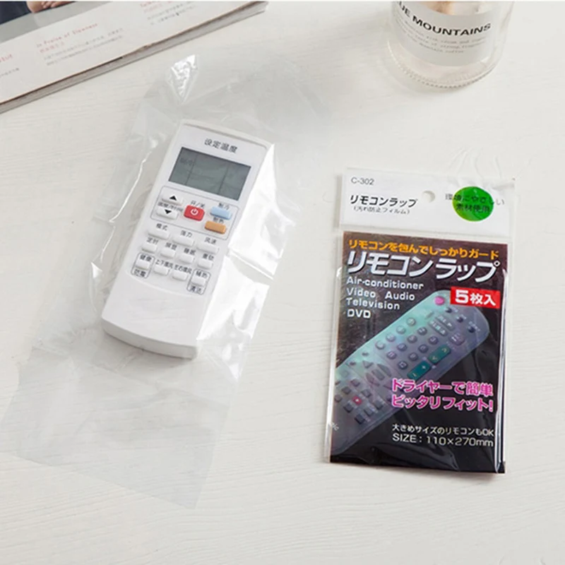 

25pcs Heat Shrink Film Clear Remote Control TV Control Protector Cover 5 Packs Home Waterproof Dust Protective Case